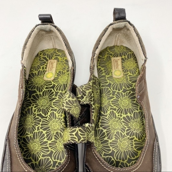 Jambu Prizm Leather Mary Jane Flats Brown 9 - Picture 8 of 9